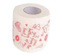 PartyKindom 1 Roll Valentines Toilet Paper Romantic Print Soft and Absorbent Tissue Lightweight Easy to Break Down Suitable for Home Office Dorm