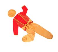 PartyKindom 1 Set Boys Prince Costume - Kids Arabian Style Charming Dress-up with Hat and Belt for Halloween School Plays and Theme Parties - L