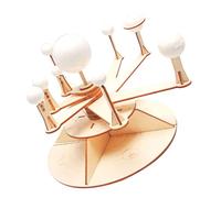 PartyKindom 1 Set DIY Solar System Model Kit for Unfinished Wooden Planetary Model Enhance Creativity Learning Stem Educational