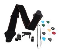 PartyKindom 1 Set Guitar Accessories Kit with Guitar Strap Capo Picks and Durable Shoulder Belt Convenient for Practice and Performance Random Color