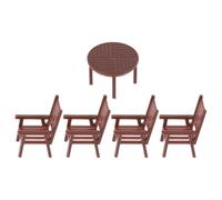 PartyKindom 1 Set Miniature Furniture Dollhouse of Realistic Table Chair Model for Mini House Ornament Architectural Displays Enhances Visual Narratives Social Ambiance