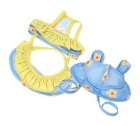 PartyKindom 1 Set Pet Summer Clothes Lightweight Breathable Dog Swimsuit Dress with Hat Durable Puppy Apparel for Beach Pool Cute Floral Design for Poodle Bichon