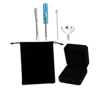 PartyKindom 1 Set Set Mini Funnels Set for Filling Small Urns Durable Stainless Steel Filler Kit Easy to Use Cremation Jewelry Accessory Includes Screwdriver for Secure Closure