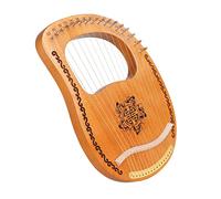 PartyKindom 1 Set String Lyre Harp for Beginners Wooden String Instrument Safe Rounded Edges for Adults for Melodious Sounds