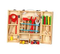 PartyKindom 1 Set Tool Pretend Play Take Apart Construction for Boys Includes Hammer Wrench Pliers More Stimulates Brain Development Encourages Storage Habits