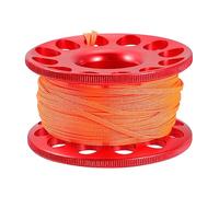 PartyKindom 1 Set Underwater Diving Spool Red Aluminum Finger Reel for Cave Diving Snorkeling Easy to Operate Smooth Edges Equipment