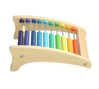 PartyKindom 1 Set Wooden Abacus Educational for Math Learning Counting Tool Design Develops Calculation Skills Cognitive Abilities for Boys Ages