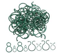 PartyKindom 100 Pcs Garden Plant Support Clips Plastic Tomato Clamps for Securing Vines and Flowers Multi Use Plant Fixing Clips for Climbing Vegetables Fruits and Home Gardening