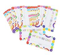 PartyKindom 100 Sheets Cartoon Reward Punch Cards for Classroom Incentives Convenient Teaching Cards for Student Motivation and Homework Tracking