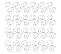 PartyKindom 1000pcs Plastic S-Shaped Clasps Loom Rubber Bands Clips for DIY Handcraft Jewelry Making Small Size and Long Lifespan