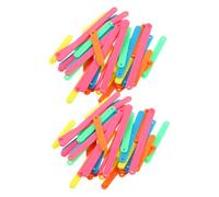 PartyKindom 100pcs Construction Sticks with Lengths Plastic Math Geometry Manipulatives for Creative Shape Building and Triangle Side Relationship Learning Tools for Classroom and Home Use