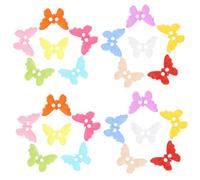 PartyKindom 100pcs Decorative Buttons Resin Butterfly Embellishments Colorful Small Craft Buttons for Crafting Fun Sharing Among Friends Creating