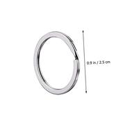 PartyKindom 100Pcs Flat Round Key Rings Metal Split Key Rings DIY Crafts and Accessories Premium Strong Material for Use