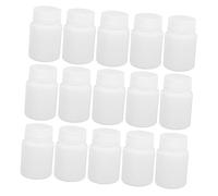 PartyKindom 100pcs Mini Pill Bottles Screw Top Leakproof Sample Containers for Vitamins Supplements Portable Travel Solid Medication Storage Jars White PE Plastic