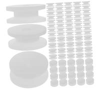 PartyKindom 100pcs Plastic Pulley Wheels with Hole Belt Pulley Gears for Rc Motor DIY Model Laboratory and Educational Experiments PP Material