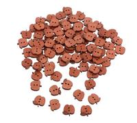 PartyKindom 100pcs Retro Apple Shape Wood Buttons Double for Sewing Crafting Smooth Finish Bulk DIY Wooden Buttons for Clothing Coats Jackets Bags Hats Versatile Craft Supplies with Enhanced