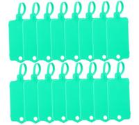 PartyKindom 100pcs Reusable Plastic Tags with Self-Locking Ties Writable Green Hanging Labels for Luggage Cable Inventory and Shipping PP Material for Logistics and Transportation