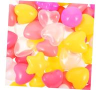 PartyKindom 100Pcs Star-shaped Ocean Balls Thickened Safe for Indoor Ball Pit Play Pool Party with Hearts for Family Fun