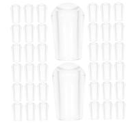 PartyKindom 100PCS Transparent Hanger End Caps Round Wire Covers with Smooth Rounded Corners Reusable Screw Thread Protectors for Clothes Hangers Hooks and Drying Racks Safe