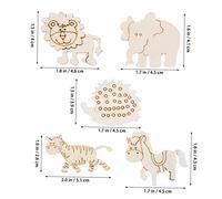 PartyKindom 100pcs Wooden Animal Cutouts DIY Craft Shapes Unfinished Wood Embellishments for Painting and Decoration Sturdy Rustic Jungle and Wild Animal Designs for Seasonal Centerpieces and