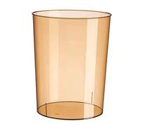 PartyKindom 10l Trash Can Lid Amber Orange Round Waste Bin for Home Kitchen and Office Easy to Clean Garbage Container