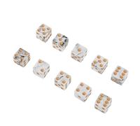 PartyKindom 10pcs Acrylic Dices for Adults Stylish Multi Colored Playing Dice for Table Games Bars Parties Fun Entertainment Dice for Family Gatherings