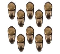 PartyKindom 10pcs Alloy Speed Hooks for Boots Stable Fastening Versatile Application Coffee Colour Shoe Repair DIY Boots Climbing Hiking Lace Buckle Hooks