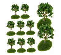 PartyKindom 10pcs Artificial Mini Trees for Diorama Realistic Miniature Model Trees for Fairy Garden Cake Decoration Train Scenery Space Saving Lifelike Foliage for Architectural Display