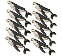 PartyKindom 10pcs Cartoon Whale Charms Pendant Diy Whale Pendant Keychain for Bracelet Decor Charms Ocean Animal Key Ring