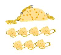 PartyKindom 10pcs Cheese Pendant Keychain Cute Cartoon Cheese Charms for Bags Backpacks and Car Keys Business and Party Favors