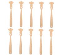 PartyKindom 10pcs Chinese Style Wooden Fan Handles Durable Bamboo Sticks for Fans Comfortable Grip DIY Crafting Accessories for Wedding Auction Bid Paddles Retro Elegant Finish