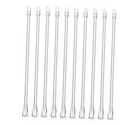 PartyKindom 10pcs Clear Plastic Blind Wand Replacement with Hook PP Material Vertical Blind Pull Rods Cellular Shades Roller Shades Smooth Grip Window Curtain Control