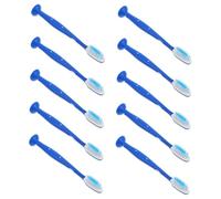 PartyKindom 10pcs Compact Travel Toothbrush for Institutional Use Durable Design with Fine Bristles Self Harm Prevention Short Handle for Easy Storage and Cleaning