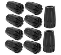 PartyKindom 10pcs Crutch Covers Replacement Tips Durable PVC Cane Foot Pads for Stability and Balance for Hiking and Trekking Poles Rounded Edge Design for Reduced Friction and Enhanced