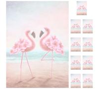 PartyKindom 10pcs Decorative Blank Paper Flamingo Letter Paper Pink Vintage Style Writing for Painting and Creating Messages for Invitations and Greetings