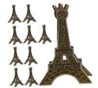 PartyKindom 10Pcs Decorative Metal Eiffel Tower Card Holders for Wedding Table Numbers Photo Display Stands Business Card Clips Vintage Style Memo Note Holders for Party and Restaurant
