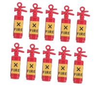 PartyKindom 10pcs Fireman Charms: Mini Fire Extinguisher Pendants Jewelry Making Findings For Bracelet Earring Necklace DIY Graduation Keychain Crafts Making