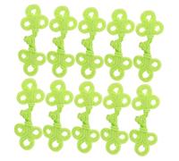 PartyKindom 10pcs Handmade Chinese Knot Buttons Three-Leaf Toggle Closure for Cheongsam Spring Summer Wear Breathable Lightweight Fancy Accessory Traditional Craft