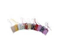PartyKindom 10pcs Japanese Omamori Amulet Traditional Hanging Charms for Health Success Wealth Travel Friendly Lucky Blessing Sachets for Personal and Decorative Use