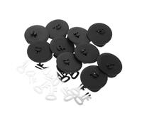 PartyKindom 10pcs Lockable Plastic Plug Stoppers for Saving Box Closure with Keys Round Replacement Coin Bank Bottom Covers Easy DIY Money Saving Box Accessory for Home Decor