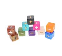 PartyKindom 10Pcs Math Teaching Dice Educational Computing Sign Cubes for Hand Eye Coordination Learning Game Compact and for Classroom and Home Use Random Color