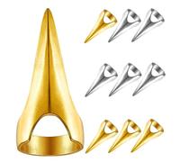 PartyKindom 10pcs Metal Hair Selecting Tools for Home Haircuts and Beauty Salons, Versatile Use to Achieve Salon Level Haircuts, Trendy Punk Style Silver Hair Parting Accessories