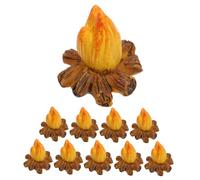 PartyKindom 10pcs Miniature Bonfire Model Realistic Flame Setting for Dollhouse Accessories Portable Campfire Display Cozy Decor for Tiny House and Fairy Garden Decorations