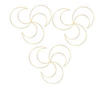 PartyKindom 10pcs Moon Dreamcatcher Rings Metal Iron Hoops for DIY Macrame Crafting Deformation Resistant Crescent Shape for Home Wall Hanging and Travel Decoration