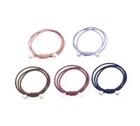 PartyKindom 10pcs Pearl Elastic Hair Ties Stretch Hair Bands for Women Ponytail Holders with Manmade Pearls Random Colors for Everyday Wear and Gifts Random Color