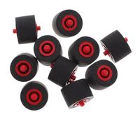 PartyKindom 10pcs Pinch Roller for Recorders, Recorder Repair Maintenance Pinch Roller, Plastic and Rubber, Black, for Player and Radio, Replacement for Old and Broken One