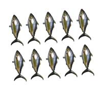 PartyKindom 10Pcs Realistic Inflatable Tuna Balloons Aluminum Foil Ocean Animal Party Decorations for Birthday Beach and Pool Events