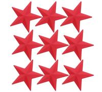 PartyKindom 10pcs Red Five-pointed Star Brooch Pins for Clothes and Backpacks, Aluminium Stylish Hat Lapel Badge with Versatile Use and DIY Friendly Design, Present for Friends and Family