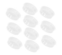 PartyKindom 10pcs Round Plastic Screw Hole Plugs Caps for Furniture Cabinets Shelves Easy Installation White for Hiding Unsightly