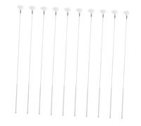 PartyKindom 10pcs Silver Needle Goose Stick Ear Scoop Ear Spoon Wax Remover Earwax Cleaning Sticks Ear Tools Ear Cleaning Tools Ear Cleaner Stick Stainless Steel White